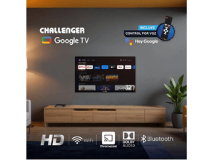 Televisor Challenger 32" HD Google TV - LED 32KG84 BT T2